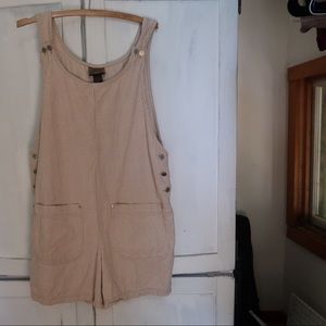 Vintage Cream Gingham Print Romper